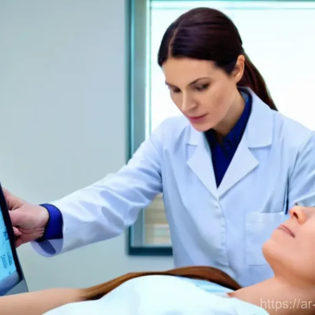 갑상선 결절 수술 필요성 - **Image Prompt 1: Thyroid Ultrasound Consultation**
    "A clean, brightly lit medical examination r...