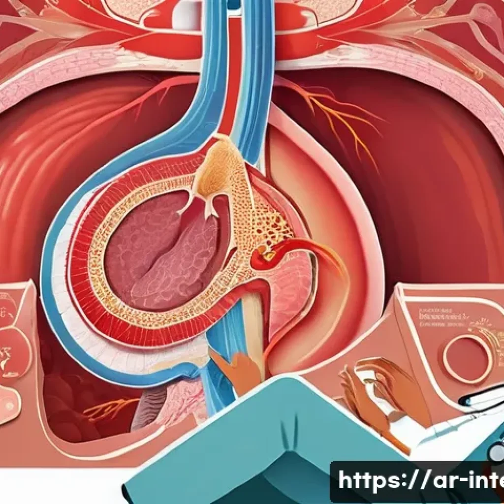 위장염과 위염 차이 - A detailed medical illustration of the human stomach showing acute gastritis symptoms: sharp, sudden...